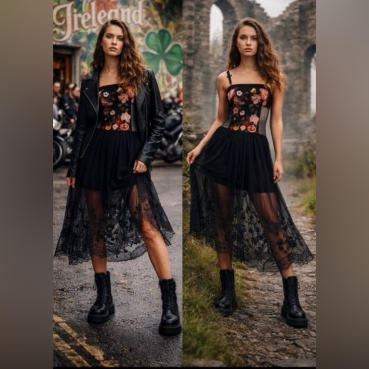 Nwt Size Xl - Maeve Embroidered Corset Twofer Sheer Midi Dress (Nwt Us$ 248)